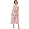 54041513736 4f2e2428d8 o d 1000x1000 1 Women's Polyester Floral One Shoulder Calf-length Dress (Multicolor)