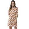 54041514001 af0aee0e36 o d 1000x1000 1 Women's Polyester Printed Roll Up Sleeve Above Knee Dress (Off White - Brown)