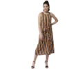 54041514021 1812d1476f o d 1000x1000 1 Women's Polyester Striped Sleeveless Below Knee Dress (Mustard)