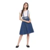 54041514046 1b0877a040 o d 1000x1000 1 Women's Denim Solid Shoulder Straps Below Knee Dress (Blue)