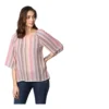 54041763138 1576357964 o d 1000x1000 1 Women's Polyester Striped 3-4th Sleeves Top (Pink)