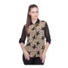 54041763448 87fd6d72ca o d 1000x1000 1 Women's Polyester Printed Roll Up Sleeve Standard Length Shirt (Black)