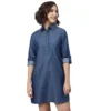 54041763723 579e84311e o d 1000x1000 1 Women's Denim Solid Long Sleeves Above Knee Dress (Navy Blue)