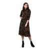 54041763873 74520f6b07 o d 1000x1000 1 Women's Polyester Chain Print Roll Up Sleeve Below Knee Dress (Black - Yellow)