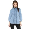 54041835744 ce6e553a2a o d 1000x1000 1 Women's Denim Solid 3-4th Sleeves Standard Length Shirt (Blue)