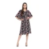 54041836314 10c7d48c5e o d 1000x1000 1 Women's Polyester Floral Short Sleeve Knee-Length Dress (Black - Multicolor)
