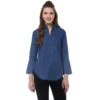 54041958975 16fa043e95 o d 1000x1000 1 Women's Denim Solid Bell Sleeve Regular Top (Blue Denim)