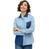 54041959225 33e572a8a3 o d 1000x1000 1 Women's Denim Patch Work Long Sleeves Standard Length Shirt (Blue)