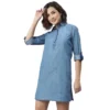 54041959555 18ab77b285 o d 1000x1000 1 Women's Denim Solid Long Sleeves Above Knee Dress (Ice Blue)