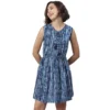 54041959625 3102e59c50 o d 1000x1000 1 Women's Rayon Tie & Dye Sleeveless Above Knee Dress (Blue)