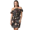 54041959670 6be74f22c1 o d 1000x1000 1 Women's Polyester Floral Cold Shoulder Above Knee Dress (Black)