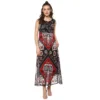 54041959900 ec585b3863 o d 1000x1000 1 Women's Polyester Printed Sleeveless Dress (Red - Black)