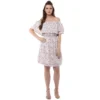 54041959965 5431b6b01d o d 1000x1000 1 Women's Rayon Floral Half Sleeve Above Knee Dress (Multicolor)