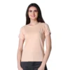 54090134253 0e35a75b20 o d 1000x1000 1 Women's Cotton Blended Solid Round Neck Half Sleeve T-Shirt (Peach)