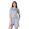 54090217419 03e3619191 o d 1000x1000 1 Women's Cotton Blended Printed Round Neck Half Sleeve Top - Shorts Set (Grey)