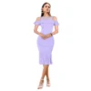 54162970036 2762c76ef3 o d 1000x1000 1 Women's Knitting stretchable Solid Round Neck Sleeveless Dress (Purple)