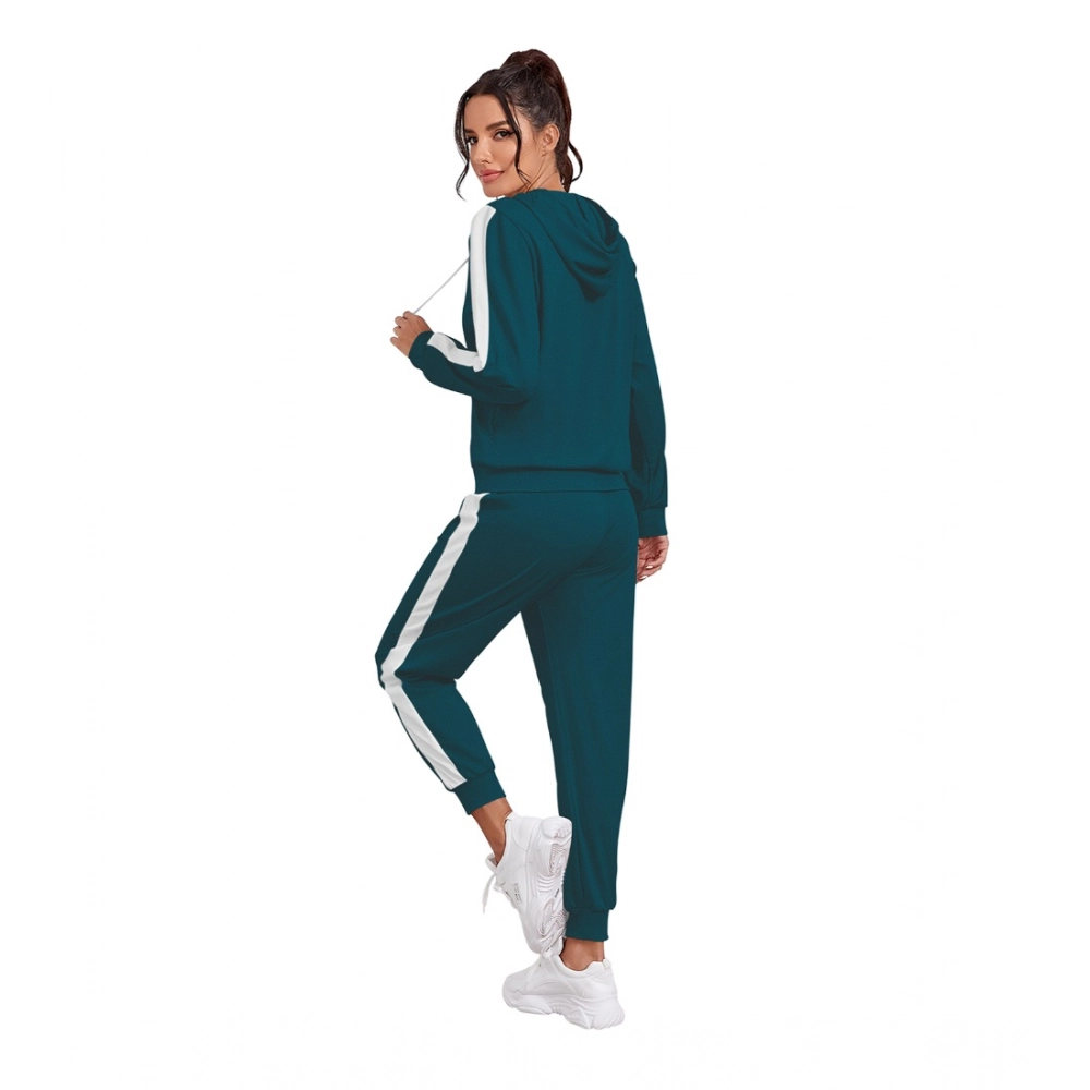 Women's Knitting stretchable Solid Hooded Neck Full Sleeve Track Suit (Morpich) - Image 2