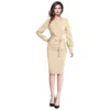 54163245733 47eebd5d87 o d 1000x1000 1 Women's Knitting stretchable Solid Round Neck Full Sleeve Dress (Beige )