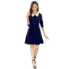 54163248448 f0a29a771c o d 1000x1000 1 Women's Polyester Solid Collar 3-4th Dress (Blue)