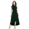 54163424090 11ef8324ea o d 1000x1000 1 Women's Polyster Solid Halter Neck Sleeveless Dress (Green)