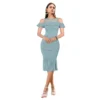 54163426060 c7bc334ff5 o d 1000x1000 1 Women's Knitting stretchable Solid Round Neck Sleeveless Dress (Pista )