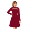 54163429360 85b1968f66 o d 1000x1000 1 Women's Knitting stretchable Solid Round Neck Full Sleeve Dress (Maroon)