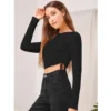 54165431051 0e2616578b o d 1000x1000 1 Women's Polyester Solid Round Neck Full Sleeve Top (Black)