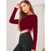 54165703458 fb16bd3129 o d 1000x1000 1 Women's Polyester Solid Round Neck Full Sleeve Top (Maroon)