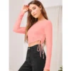 54165742709 f7b1ec8d6c o d 1000x1000 1 Women's Polyester Solid Round Neck Full Sleeve Top (Peach)