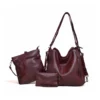 54249594391 57dac6c002 o d 1000x1000 1 Women's PU Leather Medium Shoulder Zipper Handbag (Wine red)