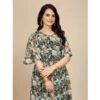 54255630636 807dd99697 o d 1000x1000 1 Women's Georgette Printed Round Neck Short Sleeve Dress (Black)