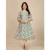 54256058150 a83530e5a4 o d 1000x1000 1 Women's Georgette Printed Round Neck Short Sleeve Dress (Multicolor)