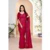 54434613457 a5e79b3891 o d 1000x1000 1 Women's Vichitra Silk Striped Saree With Unstitched Blouse 5.5Mtr (Pink)