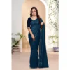 54435841685 bf942a00aa o d 1000x1000 1 Women's Vichitra Silk Striped Saree With Unstitched Blouse 5.5Mtr (Blue)