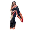 54464938957 d6f05bb31c o d 1000x1000 1 Women's Silk Printed Saree With Unstitched Blouse 5.5Mtr (Black-Red)