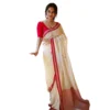 54464940087 796fcf52f9 o d 1000x1000 1 Women's Cotton Printed Saree With Unstitched Blouse 5.5Mtr (White)