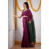 54464940412 89f990a828 o d 1000x1000 1 Women's Cotton Printed Saree With Unstitched Blouse 5.5Mtr (Wine)