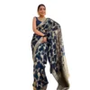 54465973339 7887f567b0 o d 1000x1000 1 Women's Silk Printed Saree With Unstitched Blouse 5.5Mtr (Dark Blue)