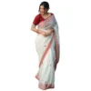 54465973364 804eef58cc o d 1000x1000 1 Women's Cotton Printed Saree With Unstitched Blouse 5.5Mtr (White-Red)