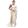 54466127520 973eef22f1 o d 1000x1000 1 Women's Silk Printed Saree With Unstitched Blouse 5.5Mtr (White)