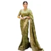 54466127540 c8f2c7ca53 o d 1000x1000 1 Women's Silk Printed Saree With Unstitched Blouse 5.5Mtr (Olive Green)