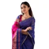 54466128110 58969dac9a o d 1000x1000 1 Women's Cotton Printed Saree With Unstitched Blouse 5.5Mtr (Blue)