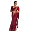 54466128255 c9765b1368 o d 1000x1000 1 Women's Silk Printed Saree With Unstitched Blouse 5.5Mtr (Maroon)