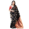 54466128835 4f1539ece4 o d 1000x1000 1 Women's Silk Printed Saree With Unstitched Blouse 5.5Mtr (Blacl-Orange)