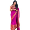 54472567076 84dfc38618 o d 1000x1000 1 Women's Soft Lichi Silk Solid Saree With Unstitched Blouse 5.5Mtr (Pink)