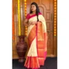 54472835433 6bae0dd312 o d 1000x1000 1 Women's Soft Lichi Silk Printed Saree With Unstitched Blouse 5.5Mtr (Cream)