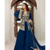 54591515807 e79ec89ce9 o 1000x1000 1 Women's Georgette Embroidery 3-4th Sleeve V-Neck Kurti, Palazzo And Dupatta Set (Morpich)