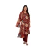 63057 1000x1000 1 Women's Cotton Blend Printed Kurti With Pant Dupatta Set (Rust)