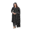 63058 1000x1000 1 Women's Cotton Blend Printed Kurti With Pant Dupatta Set (Black)