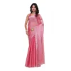 BSB178 SAZYYYmych 1 Pnk Main 1000x1000 1 Women's Jimmy choo Embellished Bollywood Saree With Unstitched Blouse 5.5Mtr (Pink)